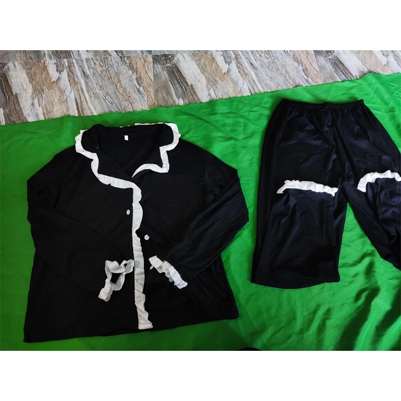 Autumn Pajamas Set Casual Sleepwear For Women Elastic  Print Pyjama Women's Fashion Sweet Plaid Homewear Clothes Big Size