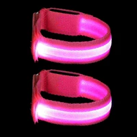 2pcs led running bracelets glowing wristbands night sports safety bands charging bracelets
