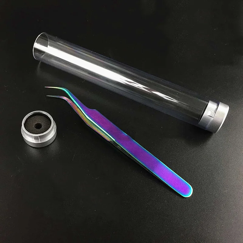 

2022 Hot Stainless Steel Superhard Anti-static Eyebrow Tweezers Eyelashes Tweezers Colorful Eyelashes Tweezers Makeup Tools