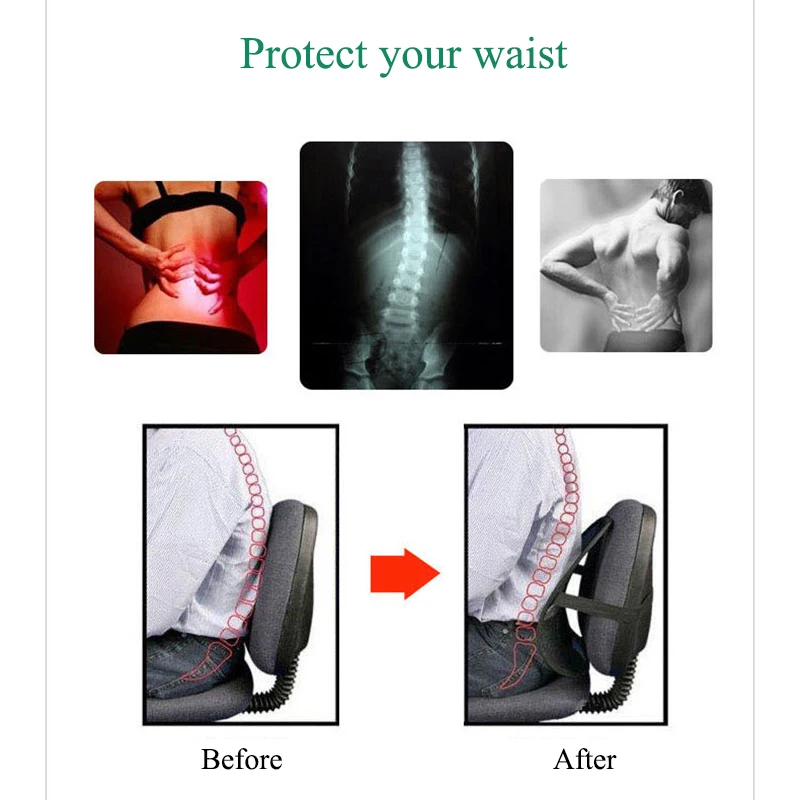 Подушка На Спинку Автомобильного Сиденья С Сетчатой Поясничной Поддержкой