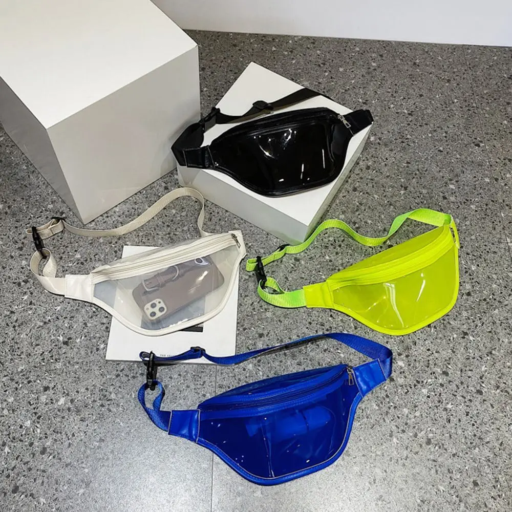 

Прозрачная поясная сумка для женщин, модная Водонепроницаемая яркая Сумочка унисекс с лазерным рисунком, дорожный рюкзак