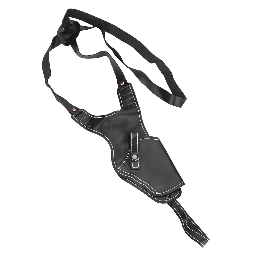 

Leather Vertical Handgun Holster Shooting Gun Pouch For Left Shoulder vertical