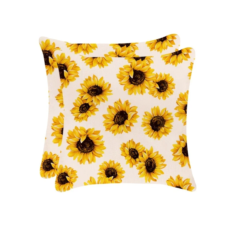 2 шт. декоративная наволочка в виде подсолнуха