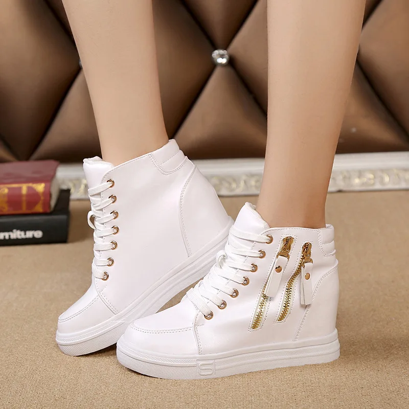 

2021 Fall/winter new style inner increase women's shoes white shoes female students single shoes casual sports shoes ankle boots