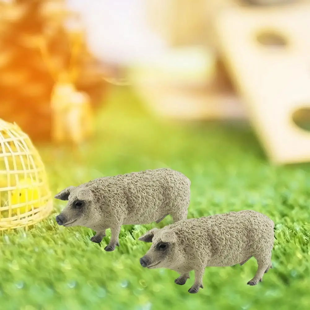 

Eco-friendly Vivid Look Simulation Pig Statue Model Scene Props Teaching Model Kids Toy Gift Pig Model Pig Ornament