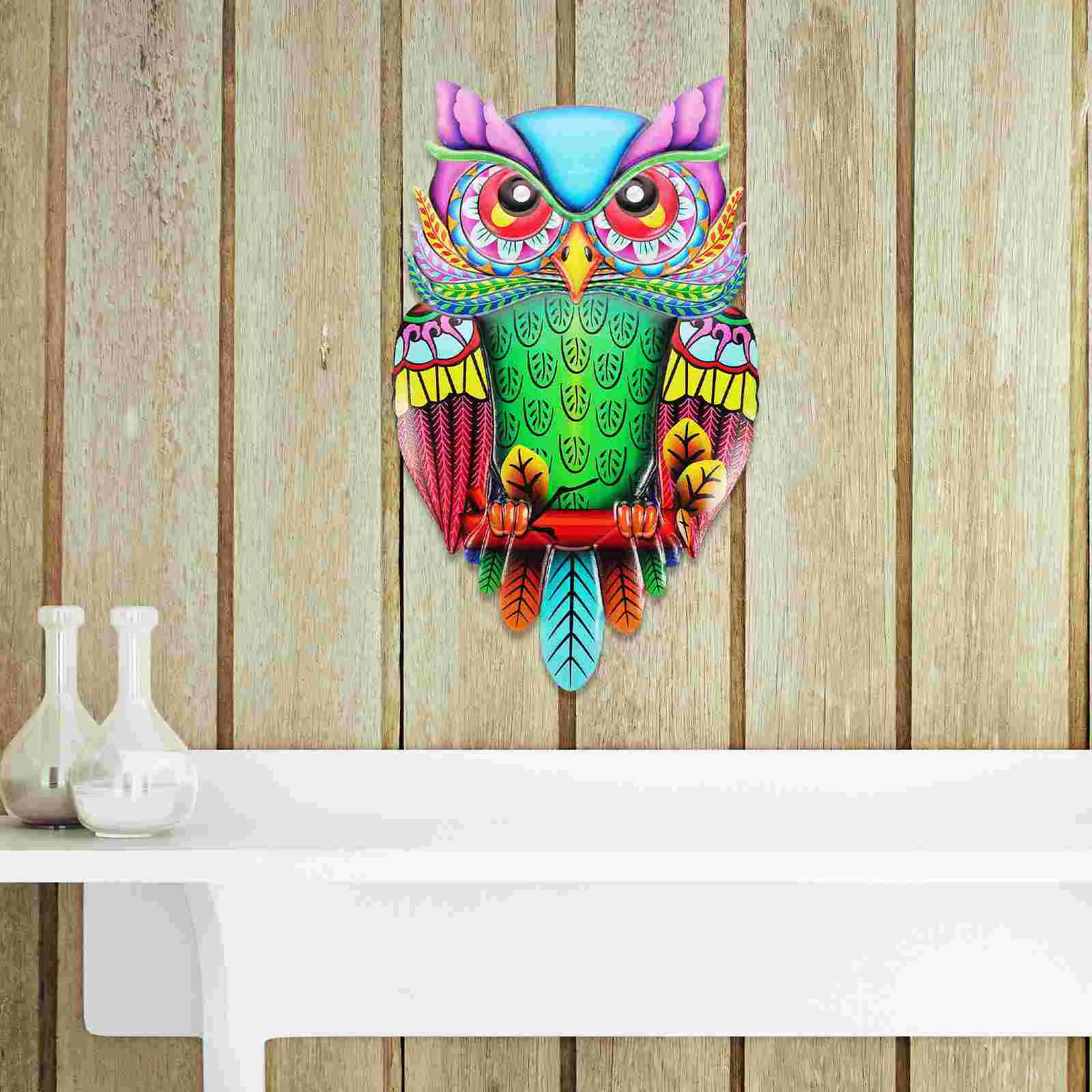 

Iron Owl Home Adornment Metal Wall Hanging Outdoor Decor Fence Decorations Exquisite Ornament Crafts Shaped