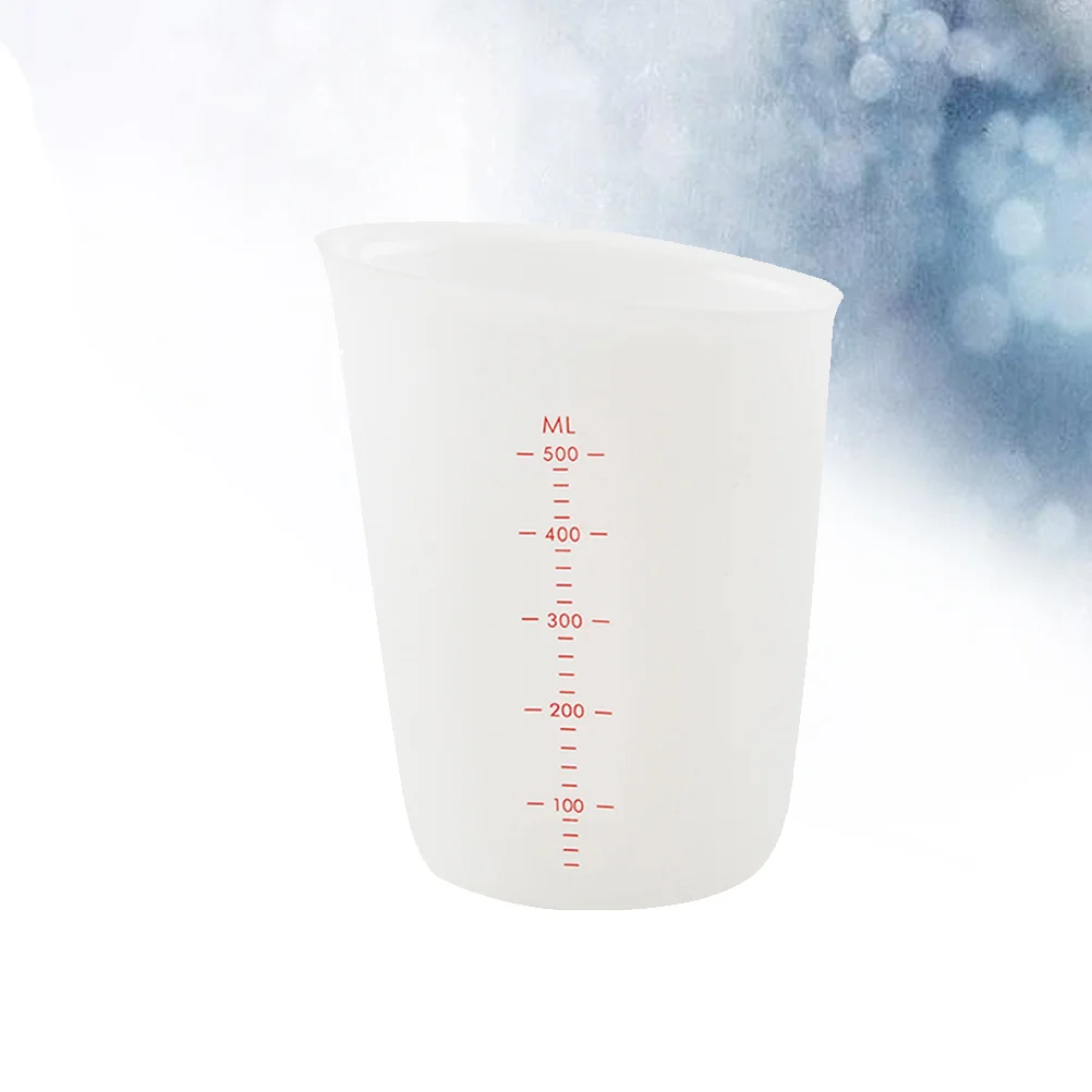 

Silicone Measuring Cups Flexible White Epoxy Jug Clear Resin Measurements Lab Coffee