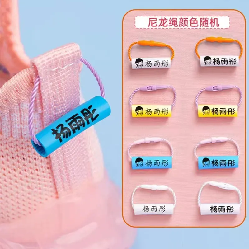 

20PCS Customized Name Ring Waterproof Baby Shoe Bag Name Sticker Kindergarten Names Buckle Pendant Shoe Sticker Buckle Pendant