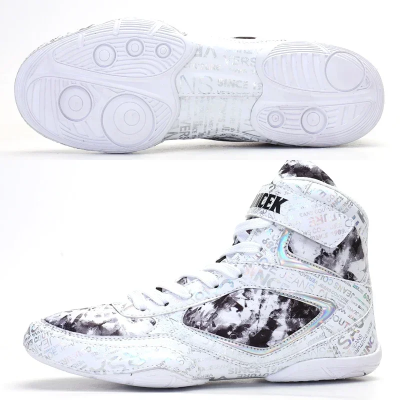 Новые боксерские ботинки для мужчин борьбы противоскользящие