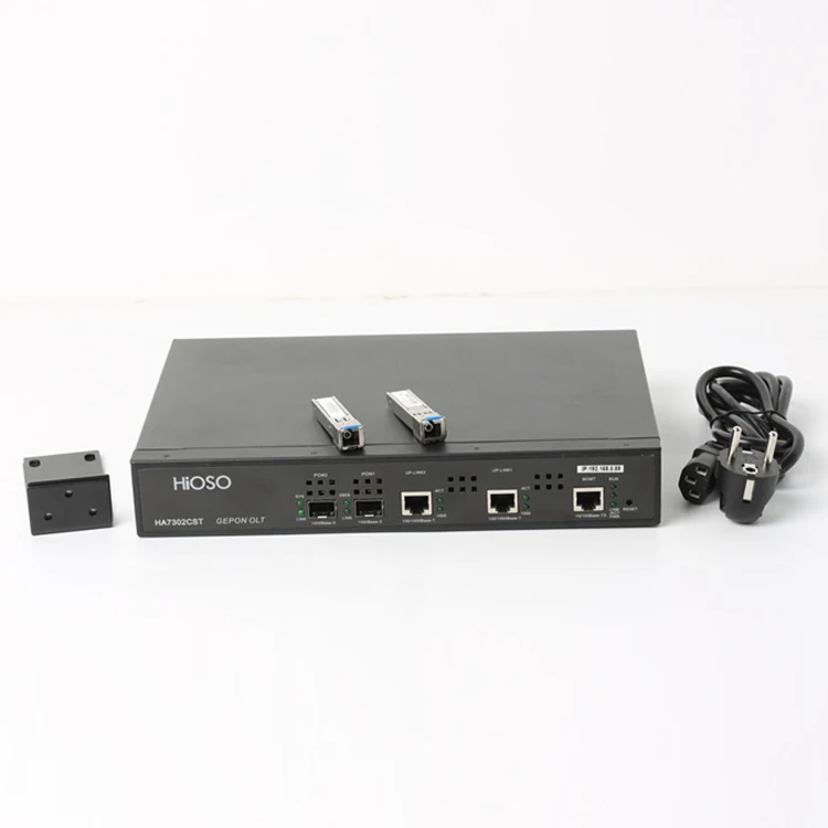 

Low Price Olt Hioso Gepon Olt Support Fttx Onu Ftth Olt 2port Including 2sfp Px20+++ Pon Modules Web Snmp Cli