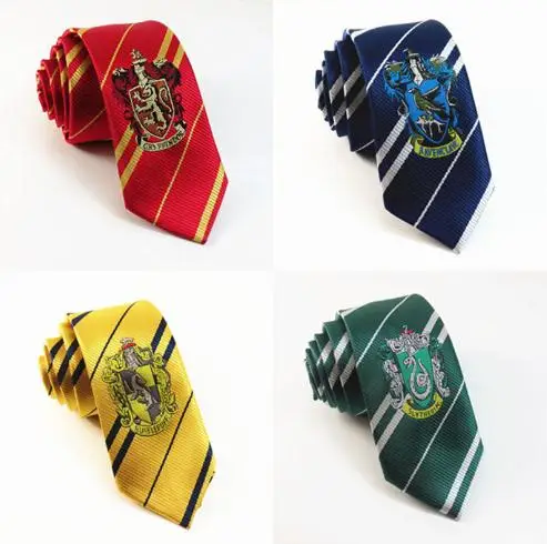 Галстук Harries School of Witchcraft and Wizardry uniform tie anime COS clothing полосатый значок Женские Мужские