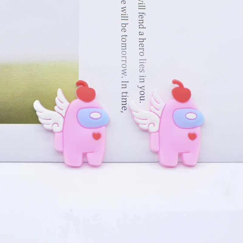 10 шт./лот смешанные милые Мультяшные резиновые плоские задние крышки для