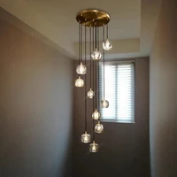 stair pendant lamp modern simple living room creative personality villa duplex rotary lamp long chandelier hanging light fixture