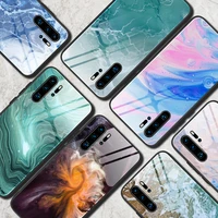gradient marble case for huawei mate 40pro mate 30lite mate 20pro tempered glass phone case for p50pro p40pro p40lite p30pro p20