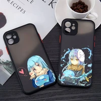 rimuru tempest anime phone case matte transparent for iphone 7 8 11 12 13 plus mini x xs xr pro max cover