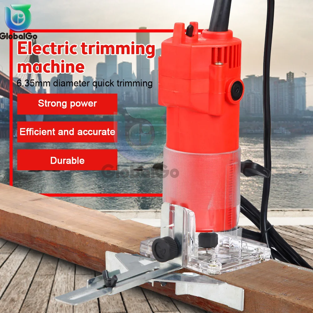 650 Вт об/мин Электрический триммер деревообрабатывающий станок комбинированный комплект деревообрабатывающий инструмент для резки деревообработки обрезки штамповки канавок