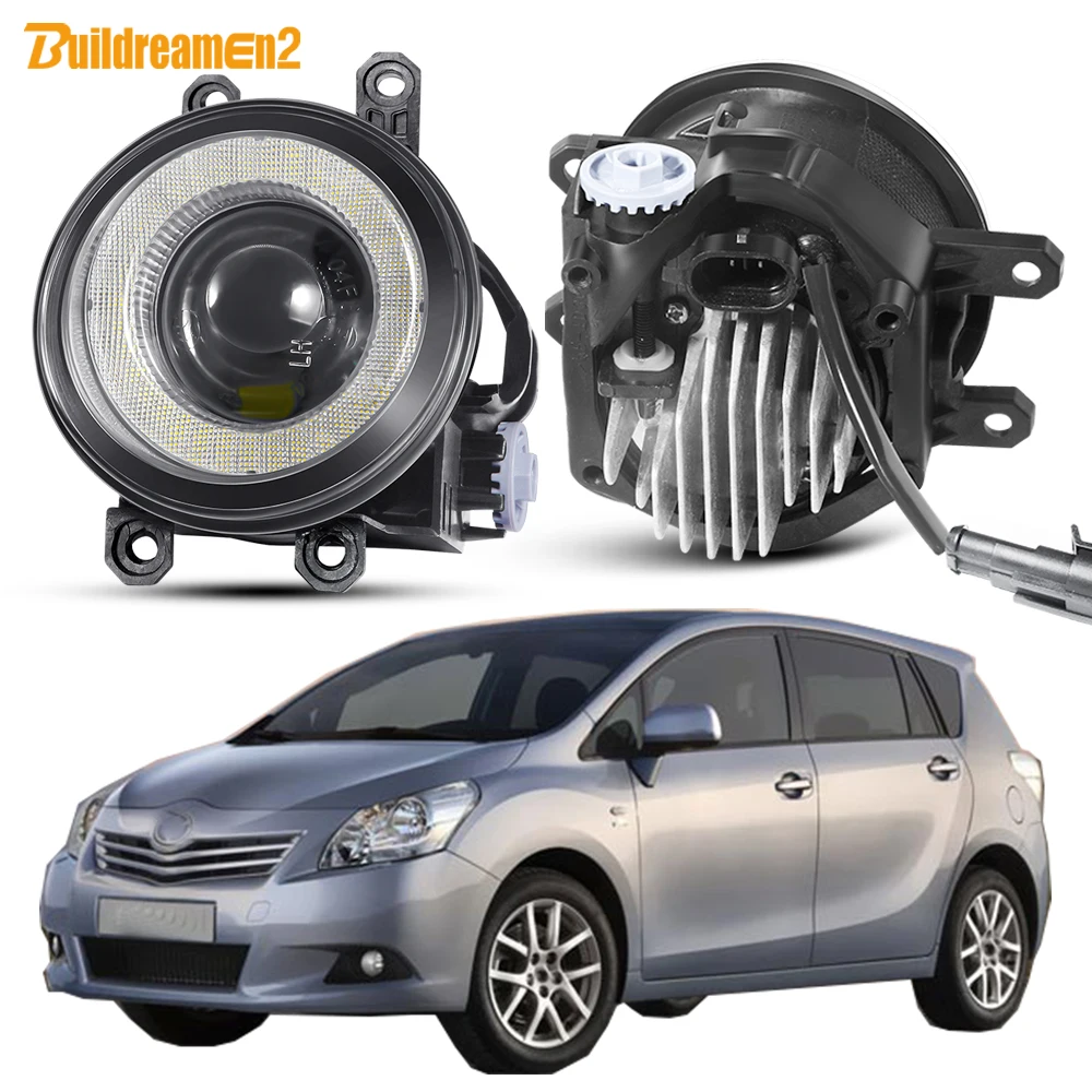 

2 Pieces 40W Angel Eye Fog Light Assembly For Toyota Verso (_R2_) 2009-2018 Car LED Fog Daytime Running Lamp DRL 4000LM H11 12V