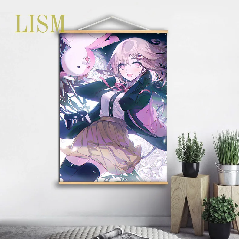 Danganronpa: Trigger Happy Havoc Nanami Chiaki HD Аниме Манга настенный постер из массива дерева