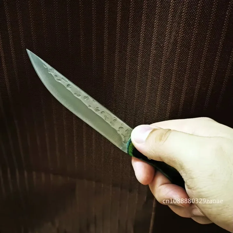 Новый кованый вручную искусственный маленький нож острый прямой высокой