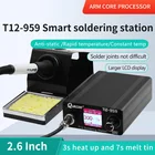 Электронный паяльник T12-959 V5.1, паяльная станция с большим цифровым дисплеем 2,6 дюйма и 5-контактным 907 ручным наконечником