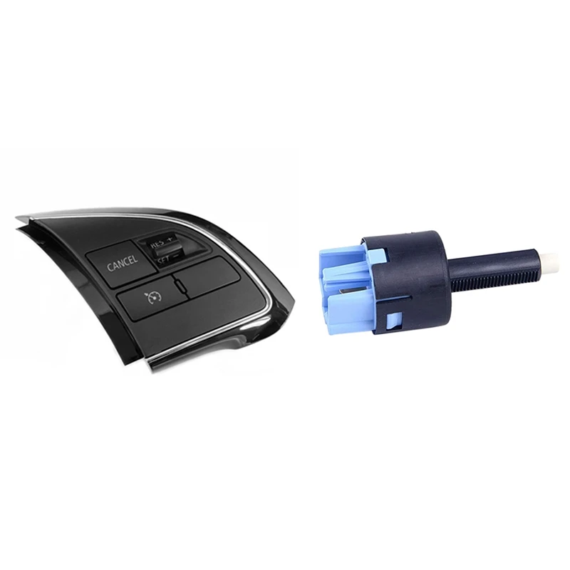 

1Pcs Car Brake Stop Light Lamp Switch & 1Pcs Steering Wheel Right Button Cruise, Media Player Control Switch