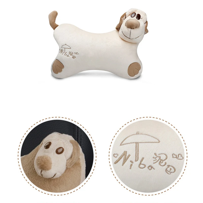 

Car Headrest Neck Pillow Cute Dog Shape Design Car Interior Supplies Cervical Headrest Cute Cartoon Four Seasons Can Use 4 Style