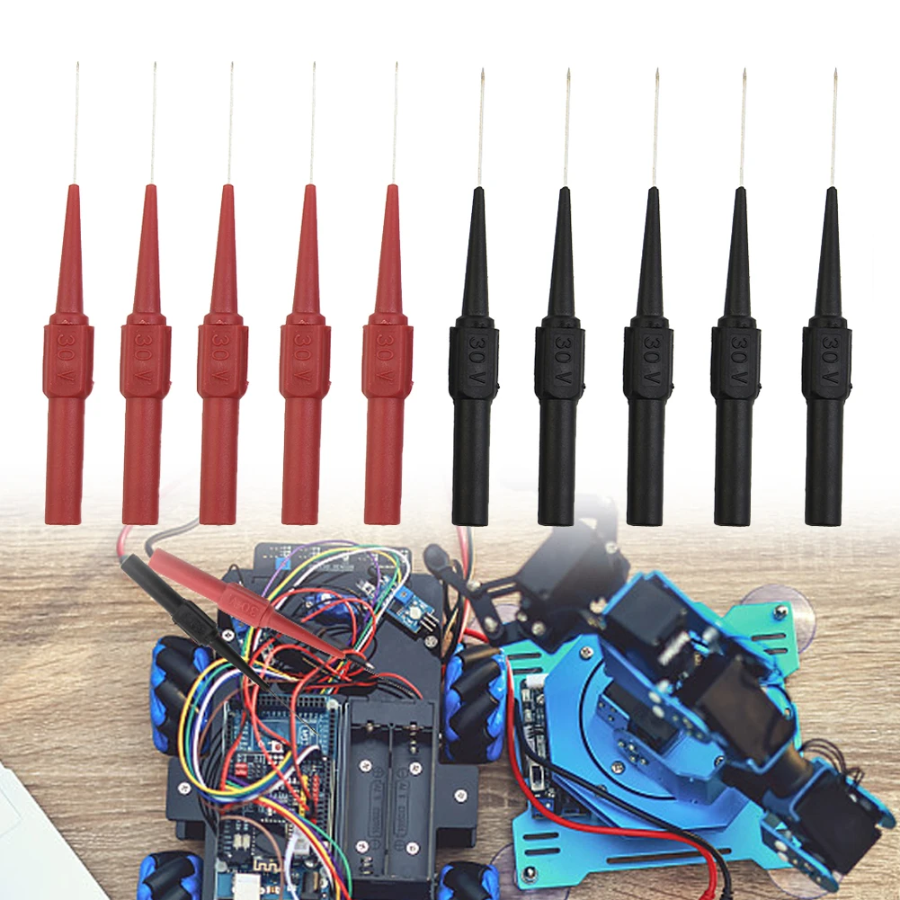 

10PCS/Set Universal Probe Test Leads Pin For Digital Multimeter Needle Tip Meter 30V/1A Test Equipment Parts & Accessories