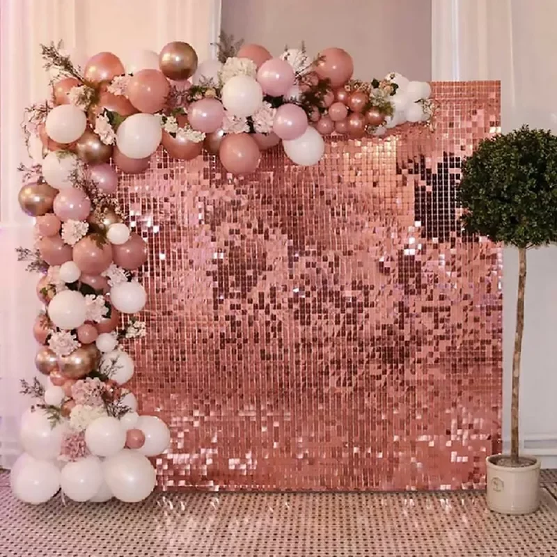 

Background Curtain Glitter Backdrop Wedding Decoration Baby Shower Adult Kids Birthday Party Wall Sequin Foil Curtain 2x1M