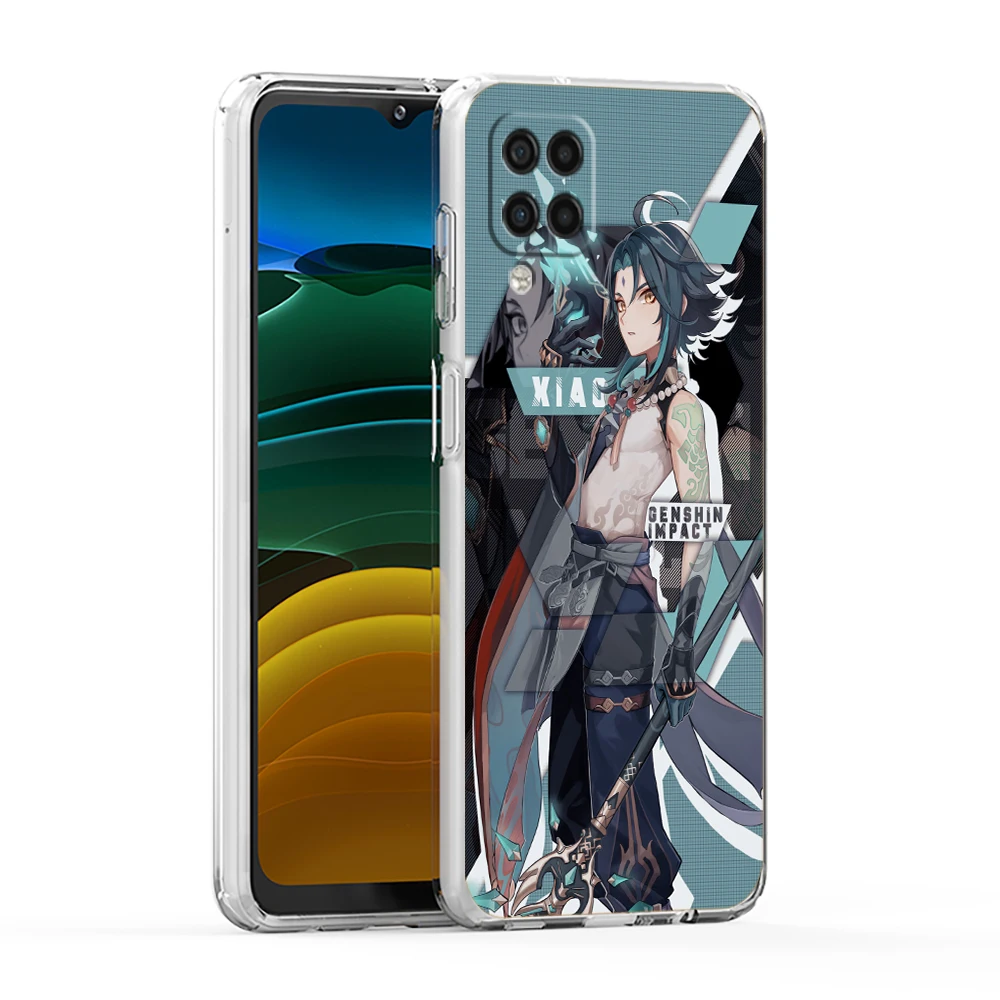 Genshin Impact Anime TPU Cover for Samsung Galaxy A13 A22  A52S A52 A72 A51 A71 A41 A31 A21 A11 5G Luxury Transparent Phone Case