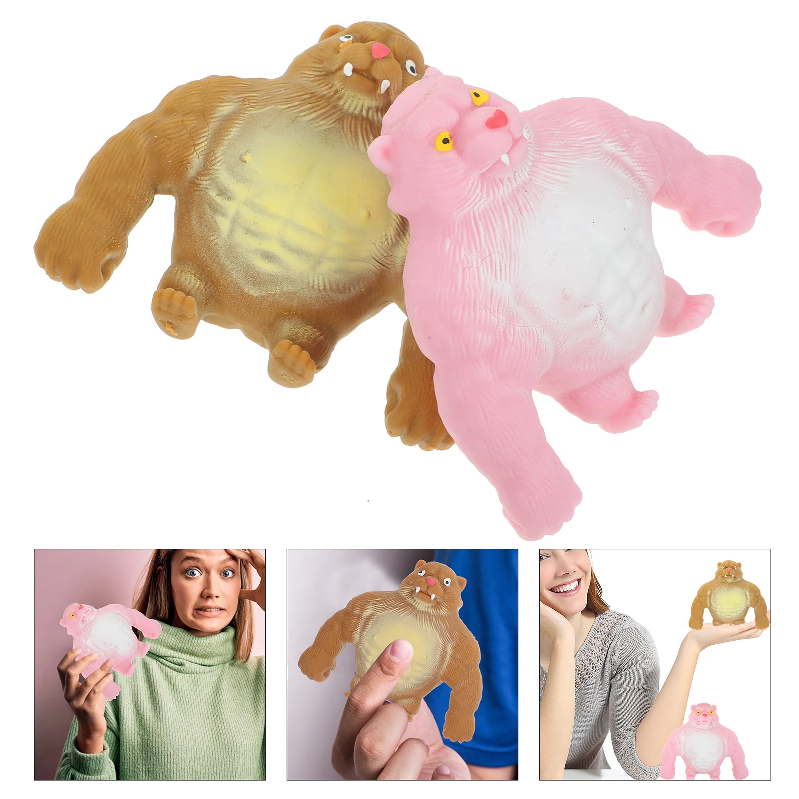 

Tiger Stress Balls Playing Funny Prop Squeeze Interesting TPR Props Halloween Kids Toys