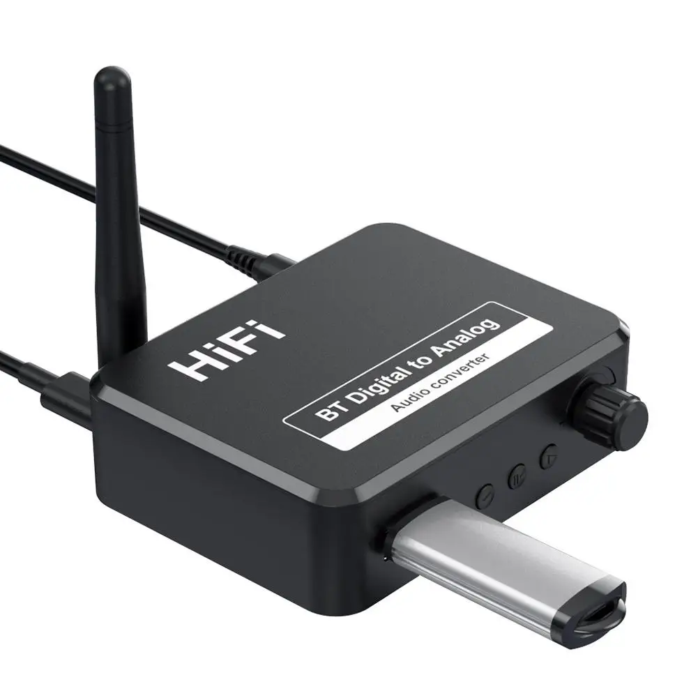 

Bluetooth 5.1 Music Receiver U Disk Digital to Analog Audio Converter Spdif Optical Fiber to 3.5MM AUX 2 RCA Speaker Car kit
