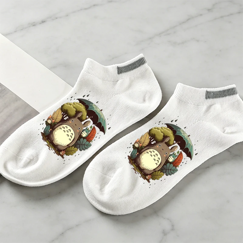 Женские носки-невидимки Totoro, дышащие, из мягкого хлопка, набор для женщин, аниме-носки с мультяшными персонажами, весенне-осенние, милые носки, подарок на день рождения (art.: 3920dadc903de) - 3920dadc903de