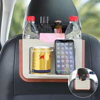 with small table convenient auto new foldable car storage organizer waterproof seat back hanging trash storage bag