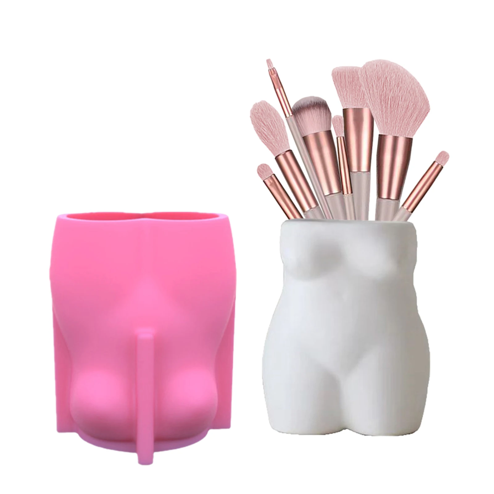 

Pen Holder Mold Epoxy Resin Molds For Resin Casting 3D Women Body Shape Silicone Mould For Making DIY Resin Flowerpot Plant Pot