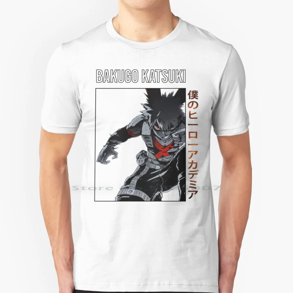 

Футболка с героями мультфильмов Katsuki Bakugo-Boku, 100% хлопок