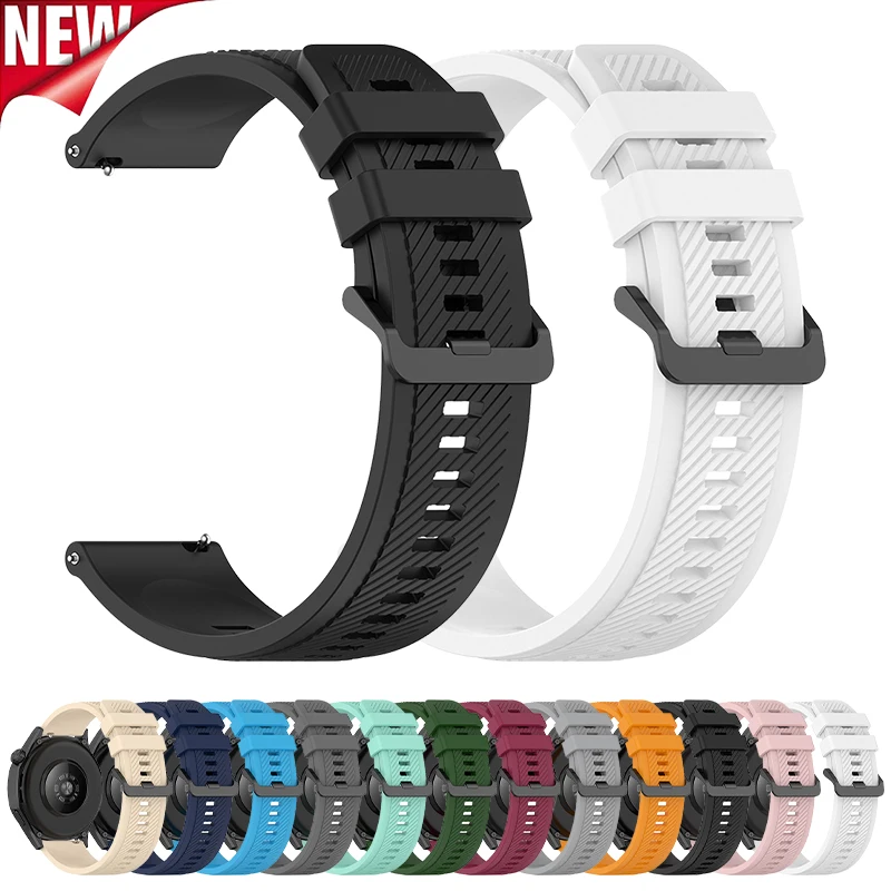 Силиконовый ремешок 22 мм 20 для Huawei Watch GT5 4 3/GT5 Pro 46 ммМягкий браслет Samsung Galaxy 7 6 5 5Pro