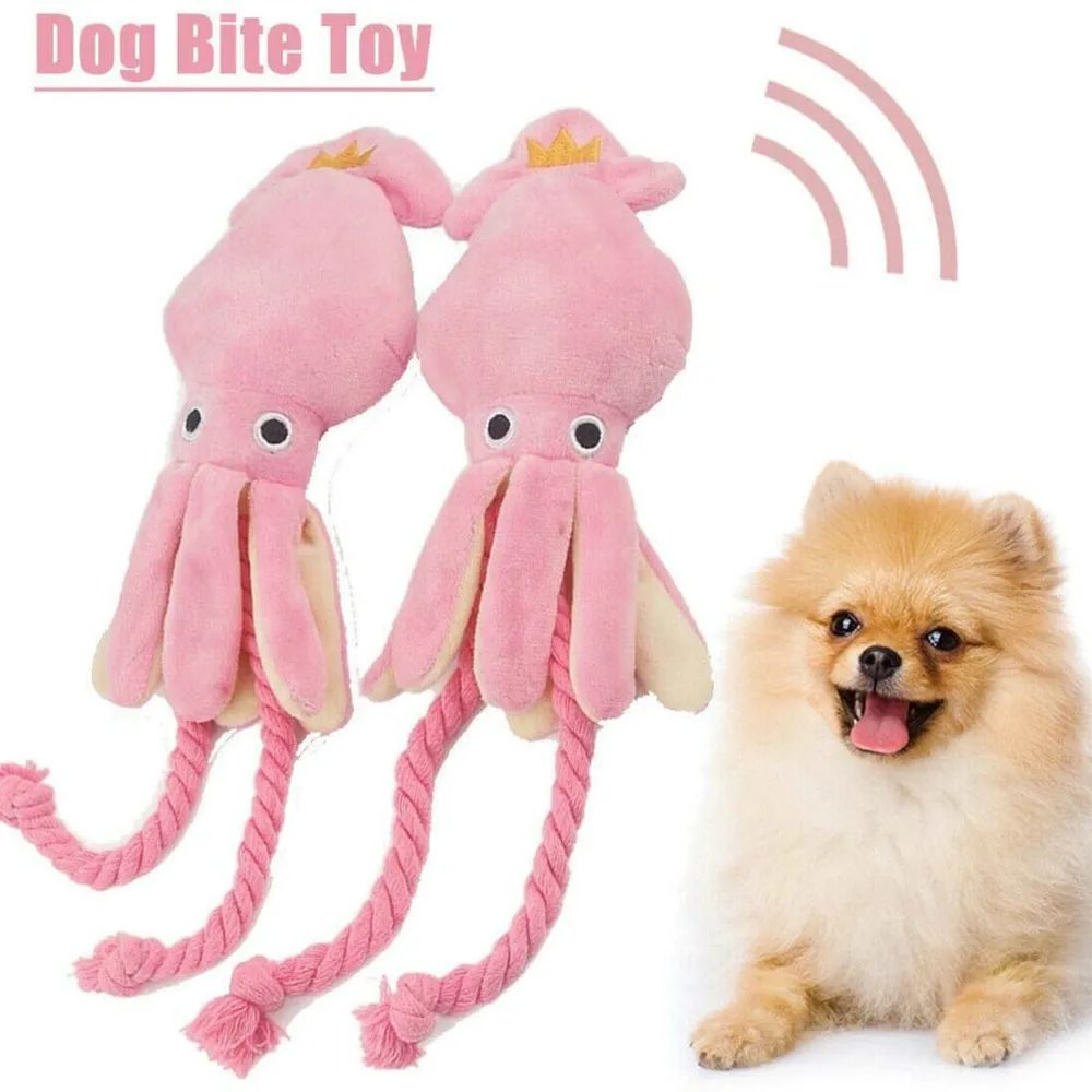 Pet Plush Toy Cat Dog Voice Octopus Shell Puzzle Toy Bite Resistant Interactive Pet Dog Teeth Cleaning Chew Toy Pet Supplies