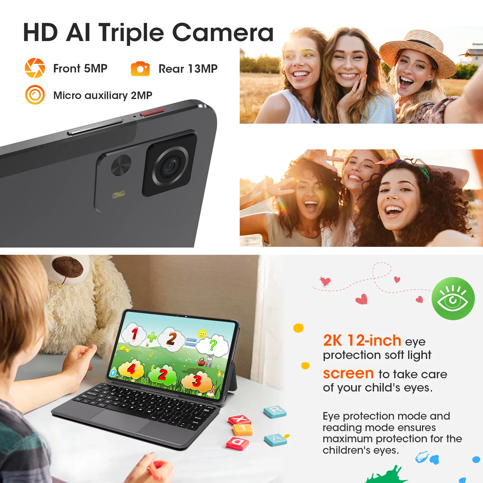 Планшет CWOWDEFU 12 дюймов 2K FHD