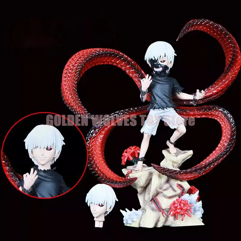 Tokyo Ghou Аниме Фигурка Gk Kaneki Ken Фигурки 18 см 2 Heads ПВХ Статуя Модель Коллекция
