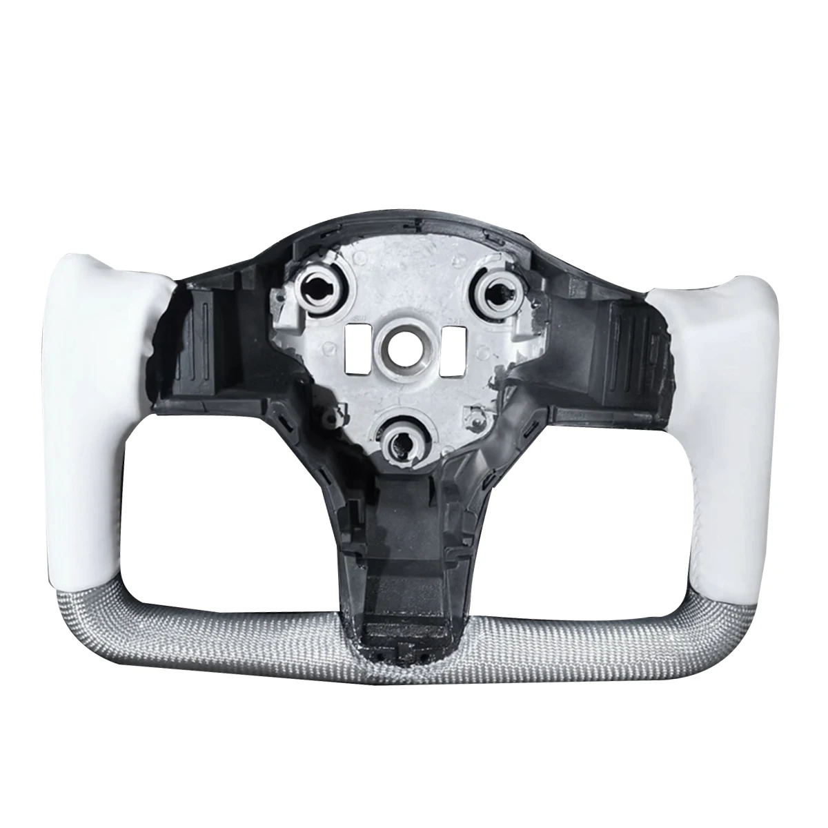 

Yoke Carbon Fiber Steering Wheel for Tesla Model 3 Model Y 2017 2018 2019 2020 2021 2022 2023 White (Without Heated)