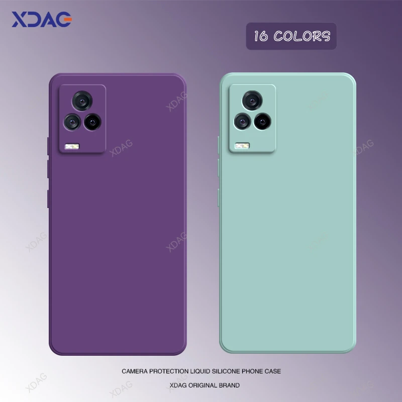 Фото Чехол для телефона VIVO iQOO 7 Legend 5G 6,62 дюйма V2049A I99, простой мягкий жидкий силиконовый однотонный защитный чехол для объектива, задняя крышка №1