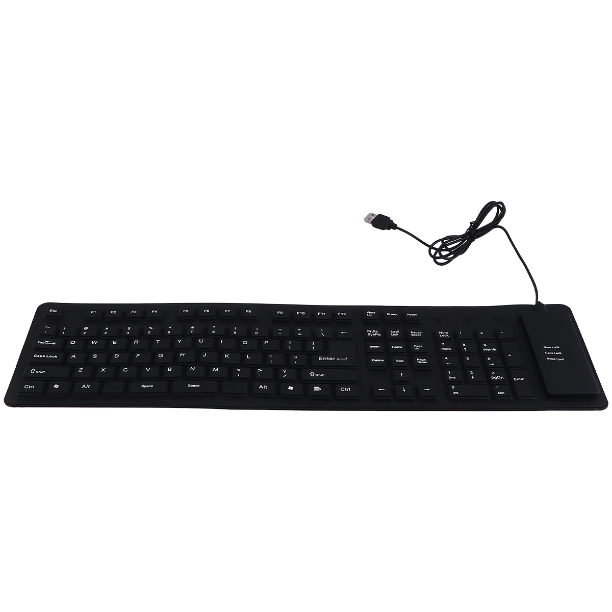 

Keyboard Silicone Roll Usbrollup Wired Computer Foldable Flexible Waterproof External Travel Standard Slient Soft Working Silent