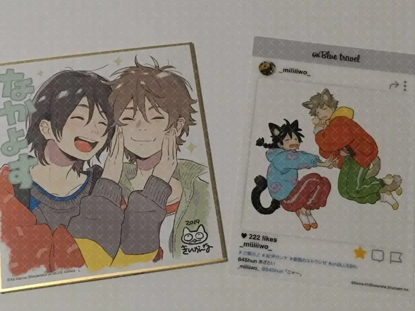 

Anime Umibe no Etranger Hashimoto Shun Sakurako Hot Stamping Cartoon Colored Paper Cosplay Sign Board Color Sheet Xmas Gifts