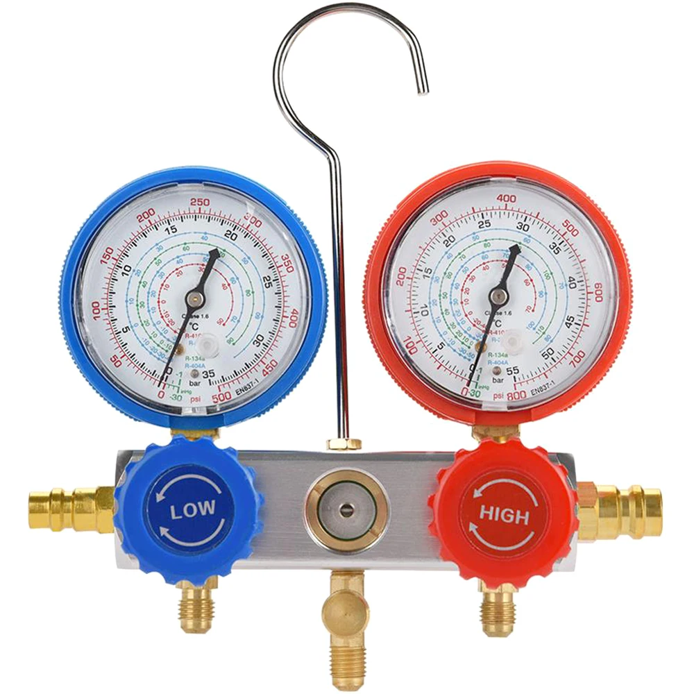 

Air Condition Refrigeration Set Refrigerant Manifold Gauge Air Conditioning Tools for R134A/R12/R22/R134a/R404z/410a