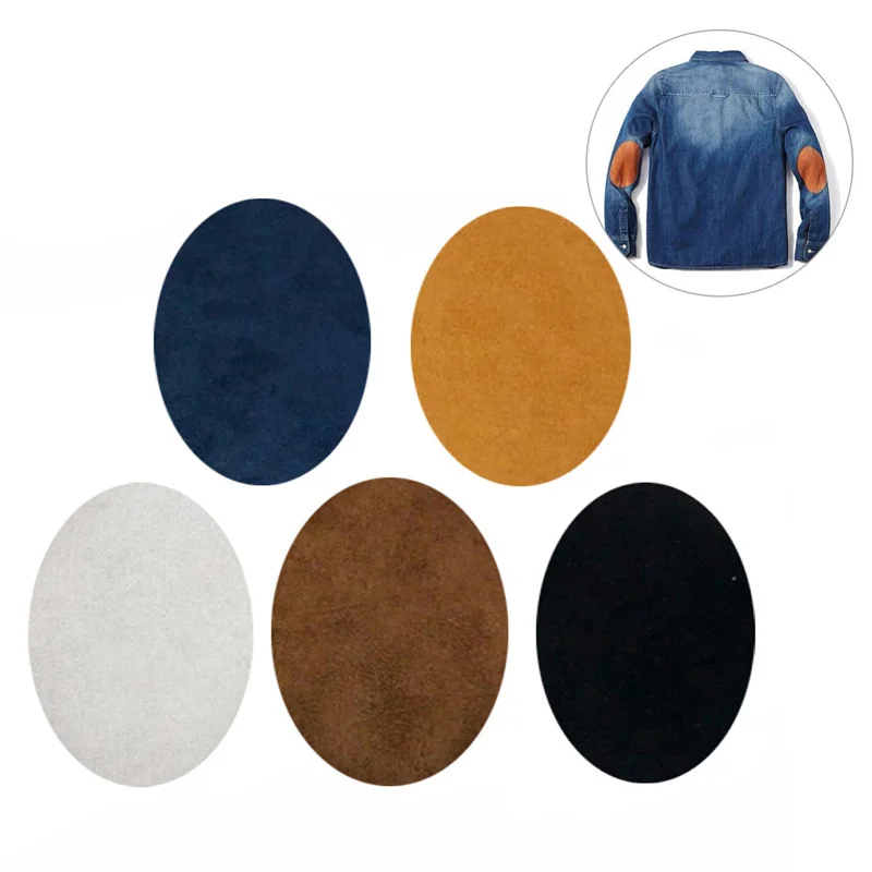 

10PC Oval Leather Patches for Iron-on Elbow Knee Repair Sofa Clothes Embroidery Decor Applique DIY Faux Leather Clothes Stickers