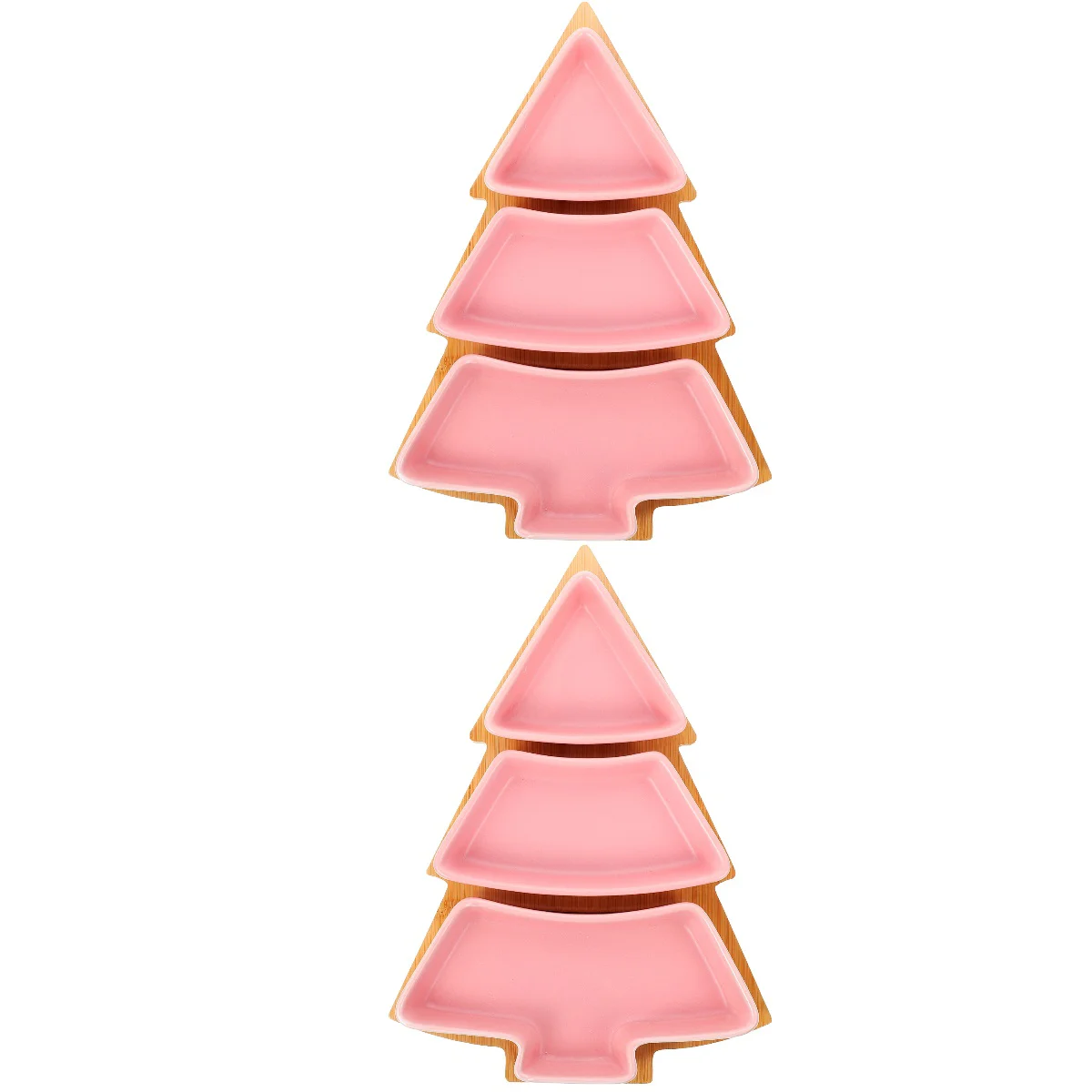 

2 Sets of Convenient Snack Tray Ceramic Snack Plate Multi-function Candy Tray Candy Accessory