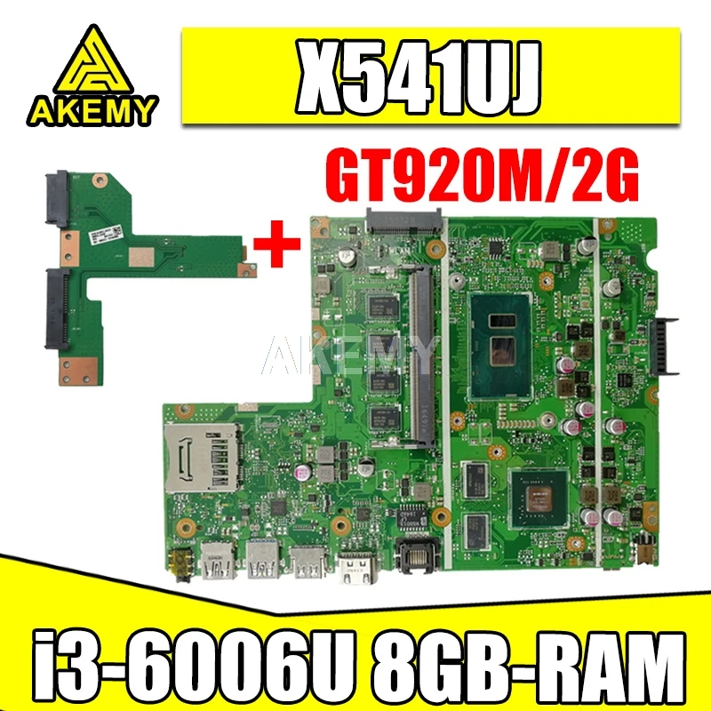 

Материнская плата X541UVK X541UJ X541UVK X541UJ X541UV X541U F541U, материнская плата для ноутбука W/ 8G RAM/Материнская плата Asus GT920M/V2G