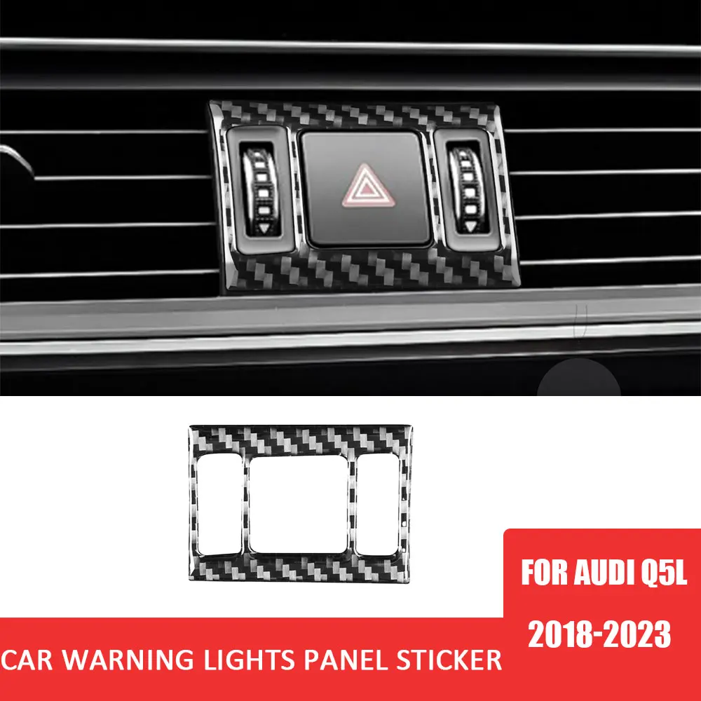 

Car Warning Light Panel Trim Sticker for Audi Q5L 2018-2023 Carbon Fiber Decoration Cover Auto Interior Accessories