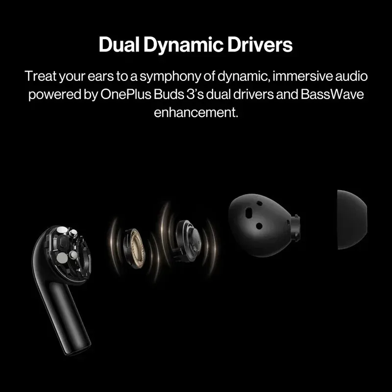 Фото Новые Bluetooth-наушники Oneplus Buds 3 - глубокое шумоподавление 49 дБ, водонепроницаемые, с увеличенным радиусом действия, настраиваемые музыкальные наушники №5