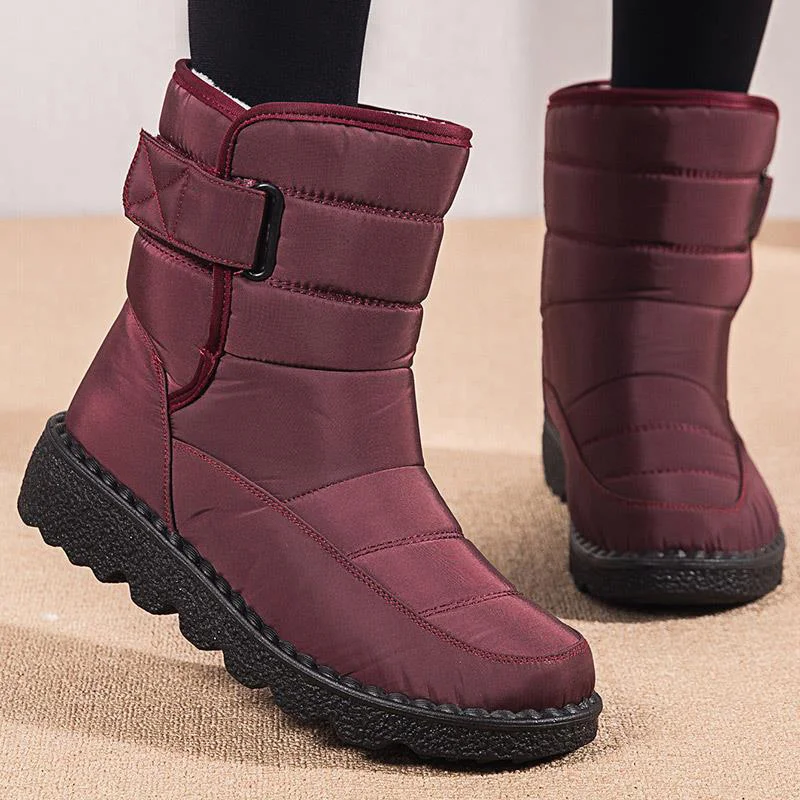 

Snow Boots Women Plus Size Women Shoes Slip On Platform Boots Ladies Plush Waterproof Ankle Boots Fur Botas Mujer Winter Shoes